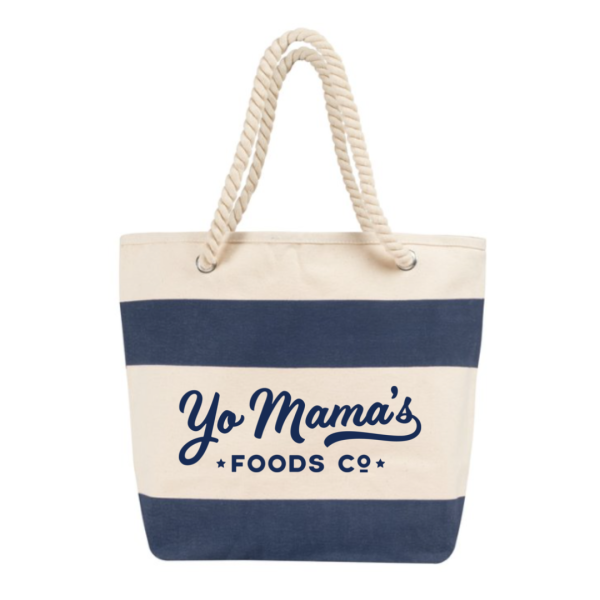 Yo Mama s Rope Handle Cotton Canvas Tote Online now