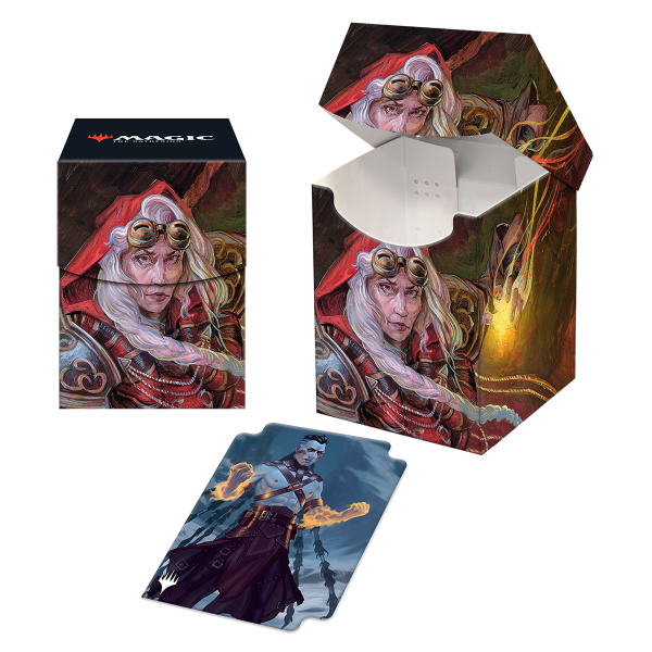 Dominaria United Jaya, Fiery Negotiator 100+ Deck Box for Magic: The Gathering Online now