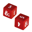 Heavy Metal Red and White D6 Dice Set (4ct) for Dungeons & Dragons Hot on Sale