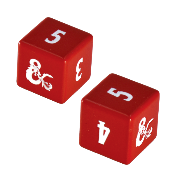 Heavy Metal Red and White D6 Dice Set (4ct) for Dungeons & Dragons Hot on Sale