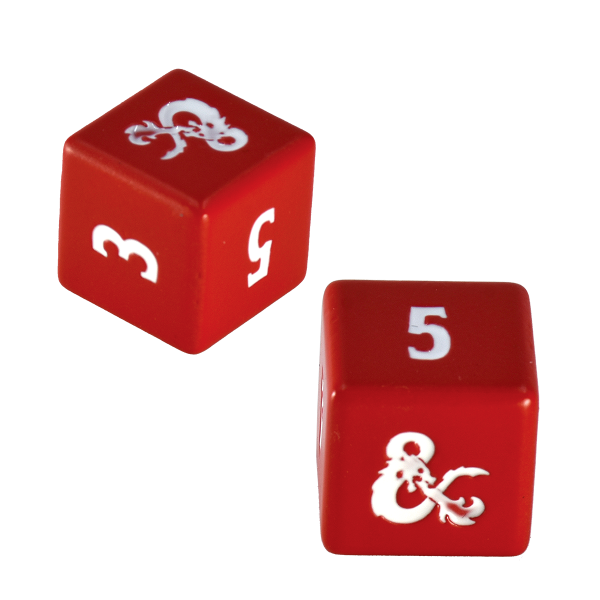 Heavy Metal Red and White D6 Dice Set (4ct) for Dungeons & Dragons Hot on Sale