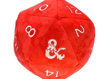 Jumbo Red and White D20 Novelty Dice Plush for Dungeons & Dragons Online Sale