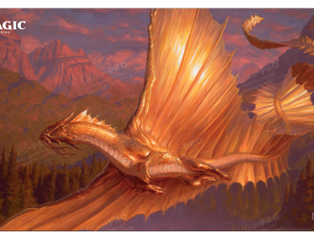 Adventures in the Forgotten Realms Adult Gold Dragon Standard Gaming Playmat for Magic: The Gathering Online Sale