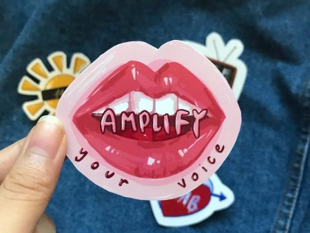 Amplify Your Voice  lips sticker Online Sale